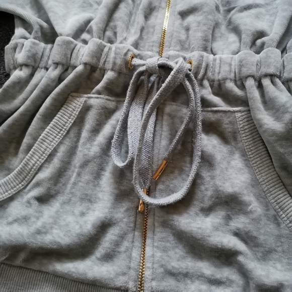 JUICY COUTURE Hoodie Sweater Size Large Grey - Picture 7 of 15